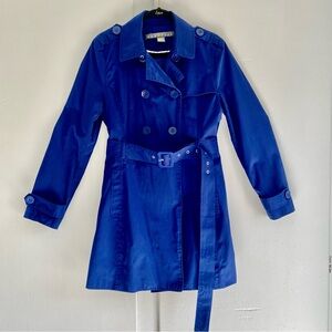 Kenneth Cole Reaction Women's Royal Blue Double-Breasted Trench